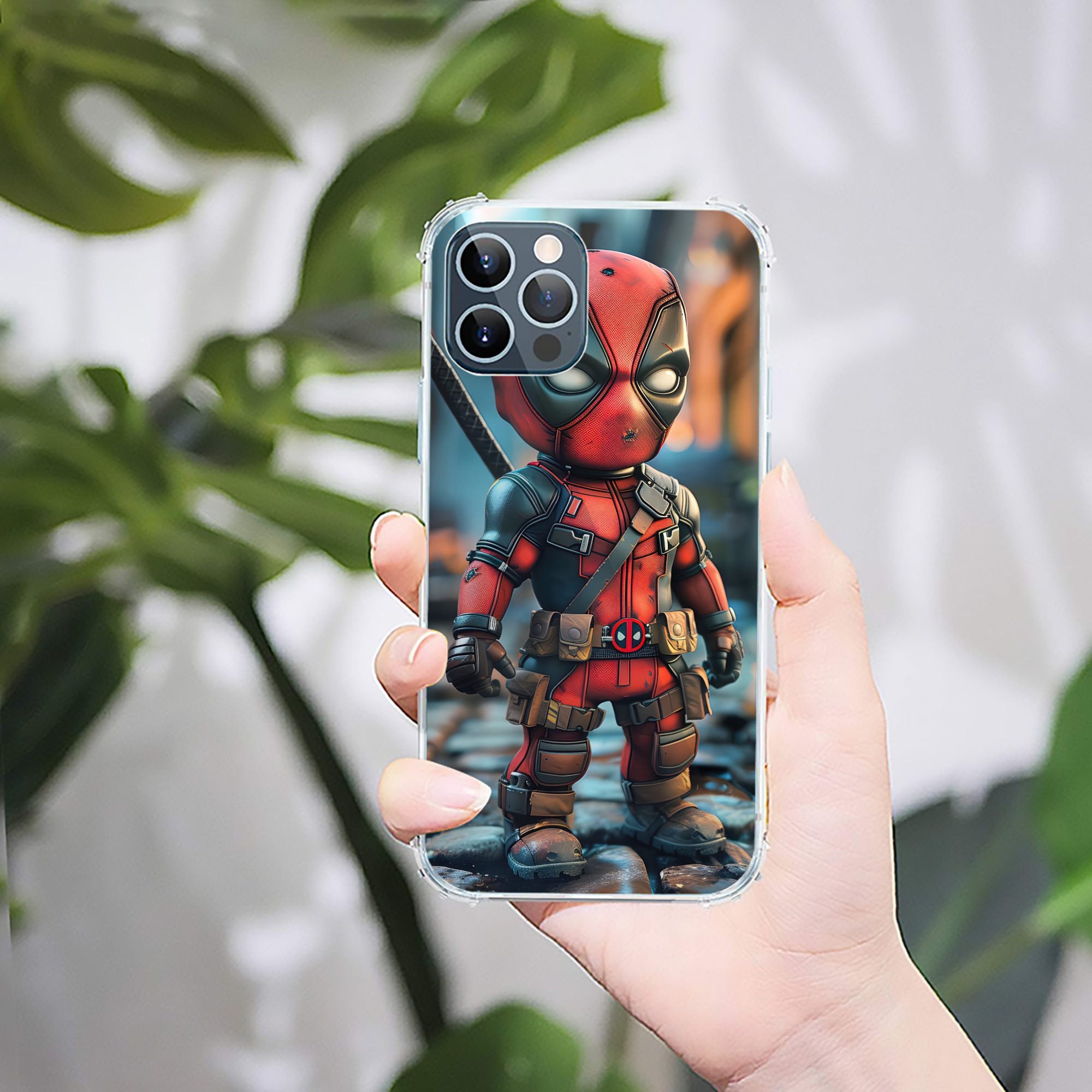 （画像用） Deadpool デッドプール 【iPhone 12シリーズ対応】透明スマホケース（クリアソフトケース）
